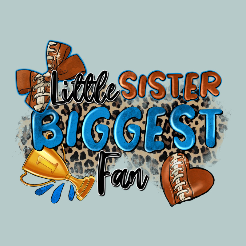 Little Sister Biggest Fan Football Heavy Core Tee by Zillion Design Studio | Teevron