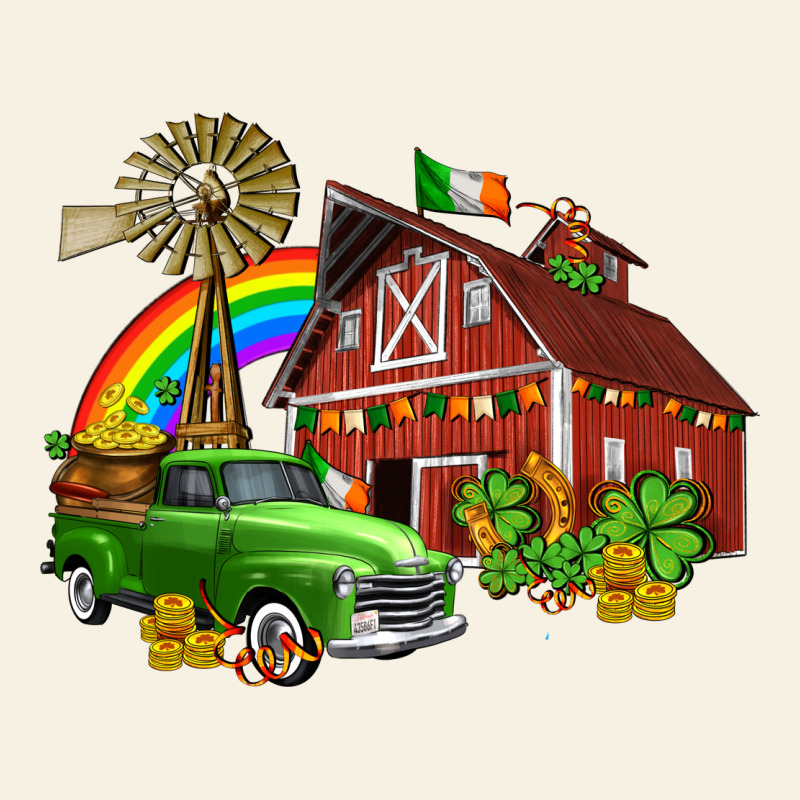 Barn St Patricks With Truck And Shamrocks Vintage Tee by AdoDesignShop | Teevron