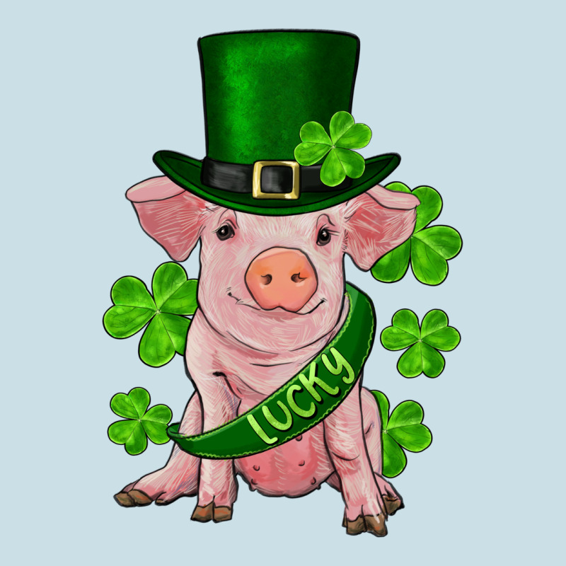 St. Patricks Day Lucky Baby Pig Ladies Tee by RanaPortraitStore | Teevron