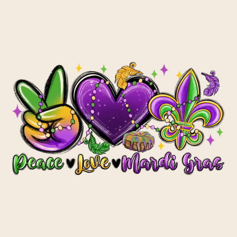 Peace Love Mardi Gras Zipper Hoodie by MaliasSmallBusiness | Teevron