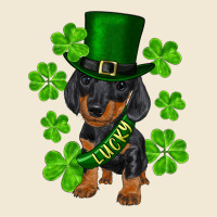 St. Patricks Day Lucky Dachshund Puppy Ladies Tee | Teevron
