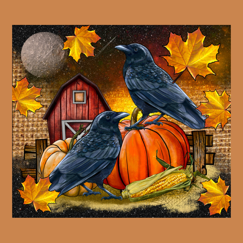 Fall Crow Heavyweight Hoodie by LillyAllenDesigns | Teevron