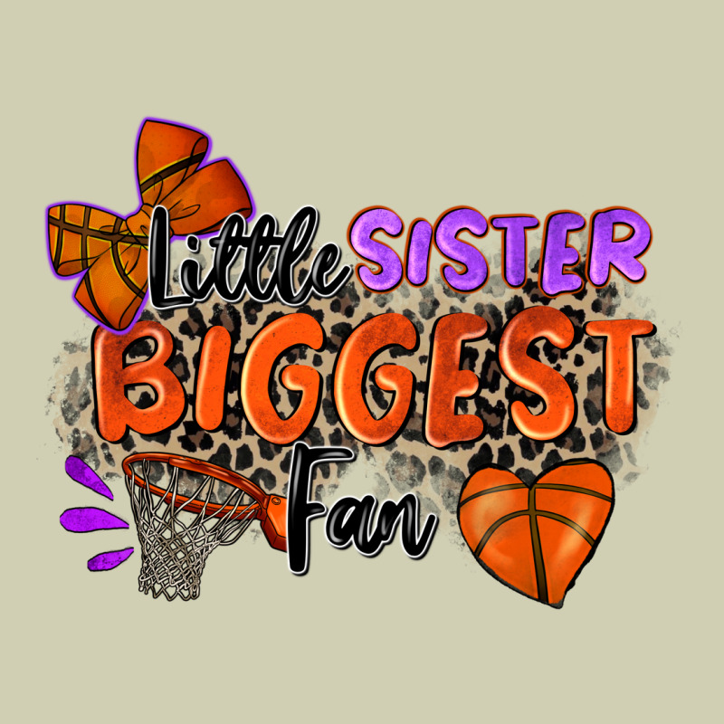 Little Sister Biggest Fan Basketball Heavy Core Tee by Zillion Design Studio | Teevron