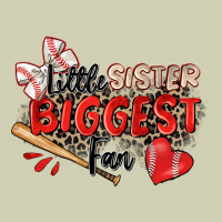 Little Sister Biggest Fan Baseball Heavy Core Tee | Teevron