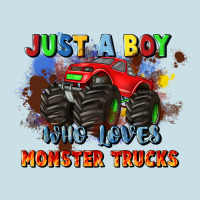 Just A Boy Who Loves Monster Trucks Ladies Tee | Teevron