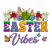 easter vibes and butterfly with bunny and flowers | Teevron