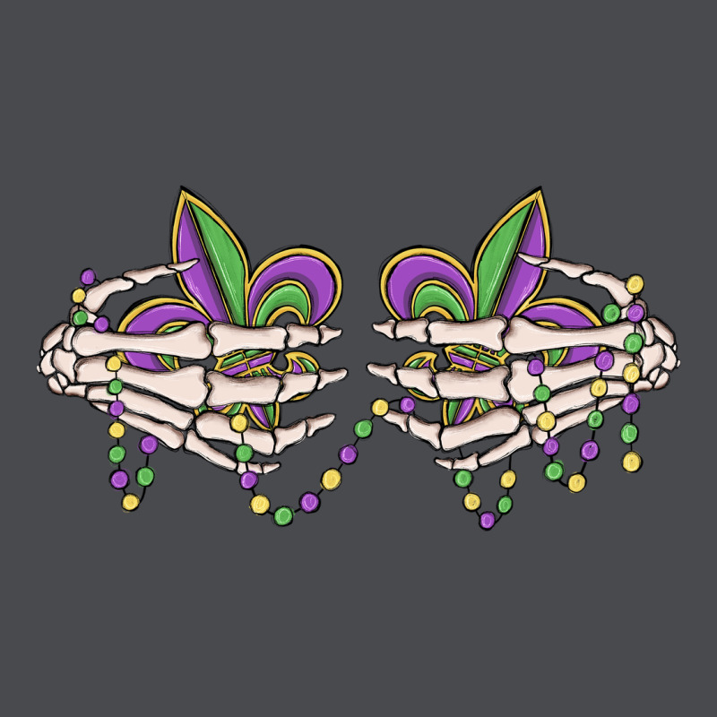 Skeleton Hands Mardi Gras Zipper Hoodie by MaliasSmallBusiness | Teevron