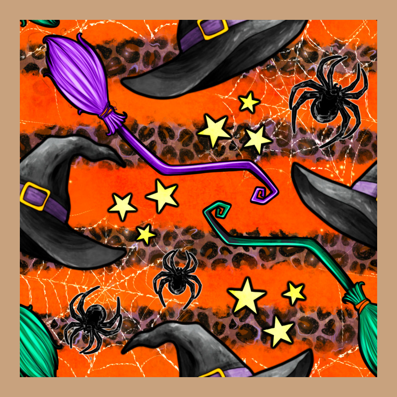 Halloween Witch Hats Leopard Seamless Pattern Vintage Tee by BundleAndBundleShop | Teevron