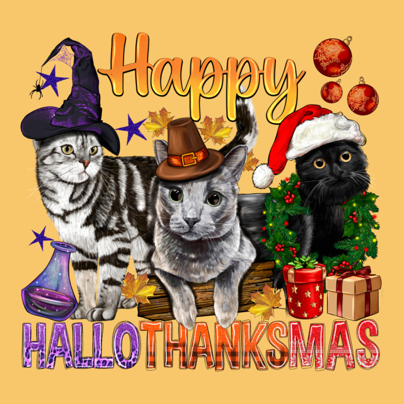 Happy Hallothanksmas Cats Vintage Hoodie by BundleAndBundleShop | Teevron