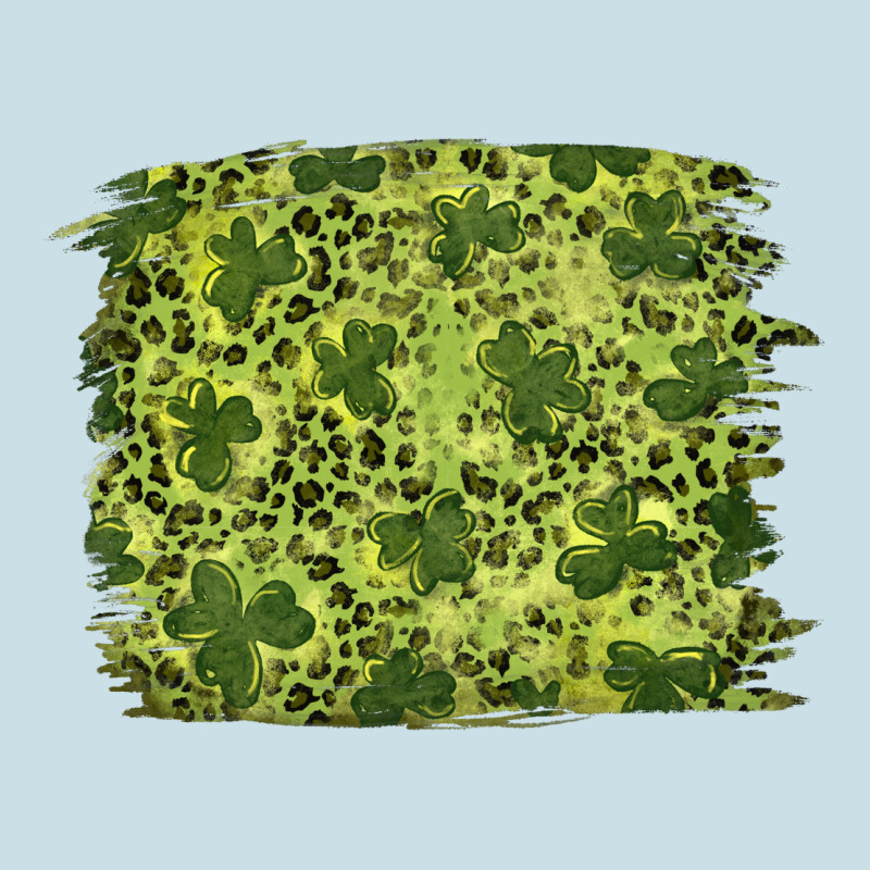 St Patricks Day Shamrock Leopard Background Ladies Tee by RanaPortraitStore | Teevron