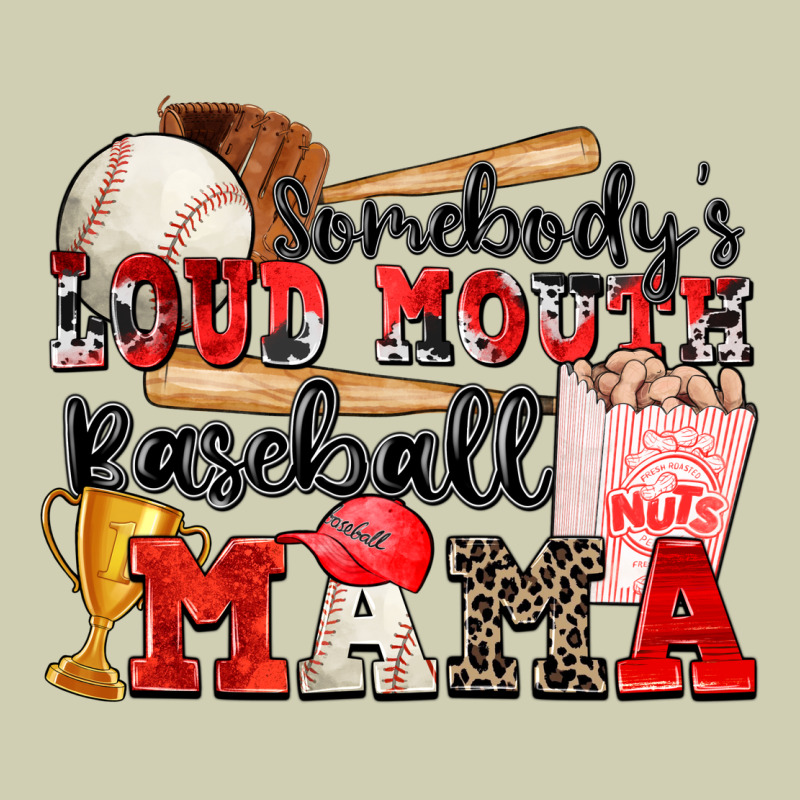 Somebody's Loud Mouth Baseball Mama Heavy Core Tee by Zillion Design Studio | Teevron