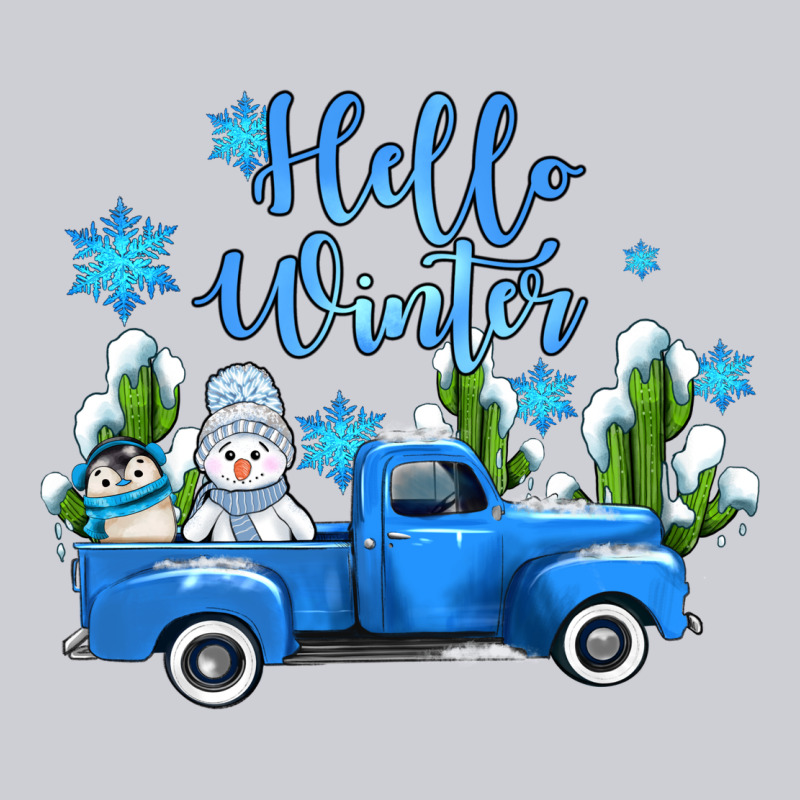 Hello Winter With Sniwman And  Truck Classic Tee by AdoDesignShop | Teevron