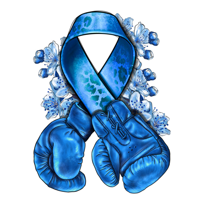 Blue Ribbon With Boxing Gloves Zipper Hoodie by NancyCooperArtShop | Teevron