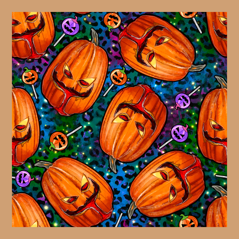 Halloween Pumpkin And Candy Seamless Pattern Vintage Tee by BundleAndBundleShop | Teevron