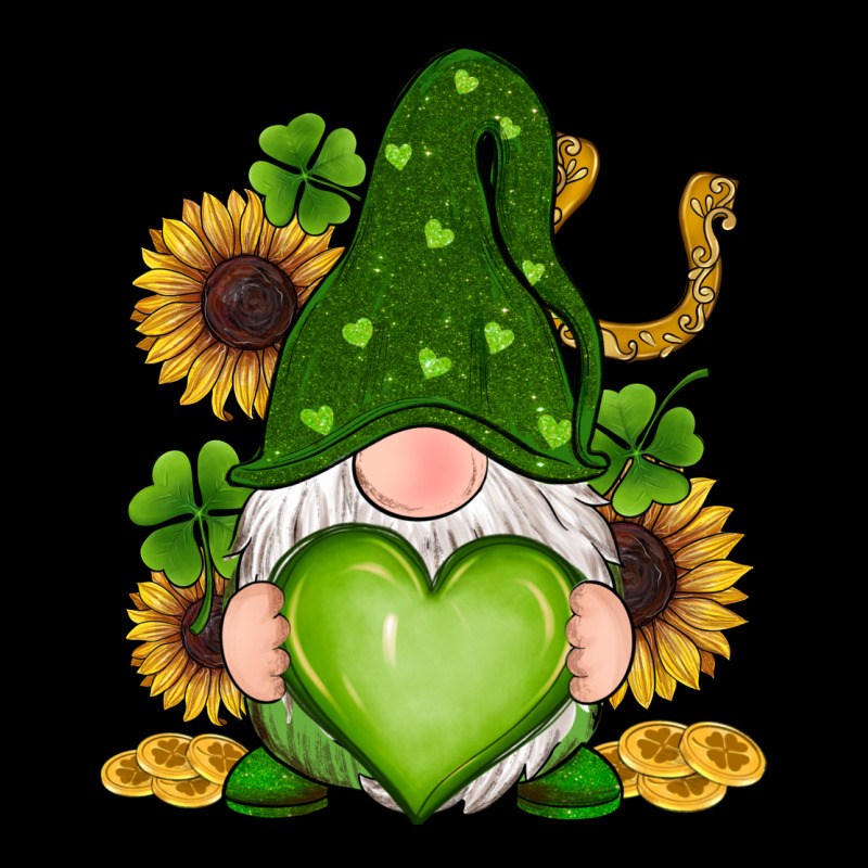 St Patricks Day Shamrock Sunflowers Gnomes Ladies Tee by RanaPortraitStore | Teevron