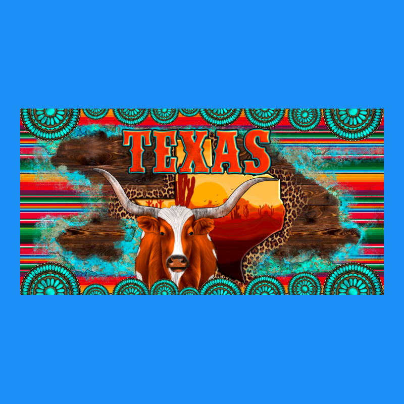 Texas And Map With Longhorn Serape Gemstone Licanse Plate Classic Tee by Artiststas | Teevron