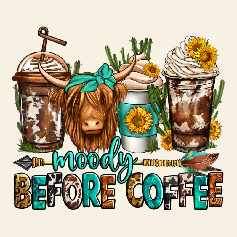 Moody Before Coffee Longhaired Cow Coffee Vintage Tee by Jasminsmagicworld | Teevron