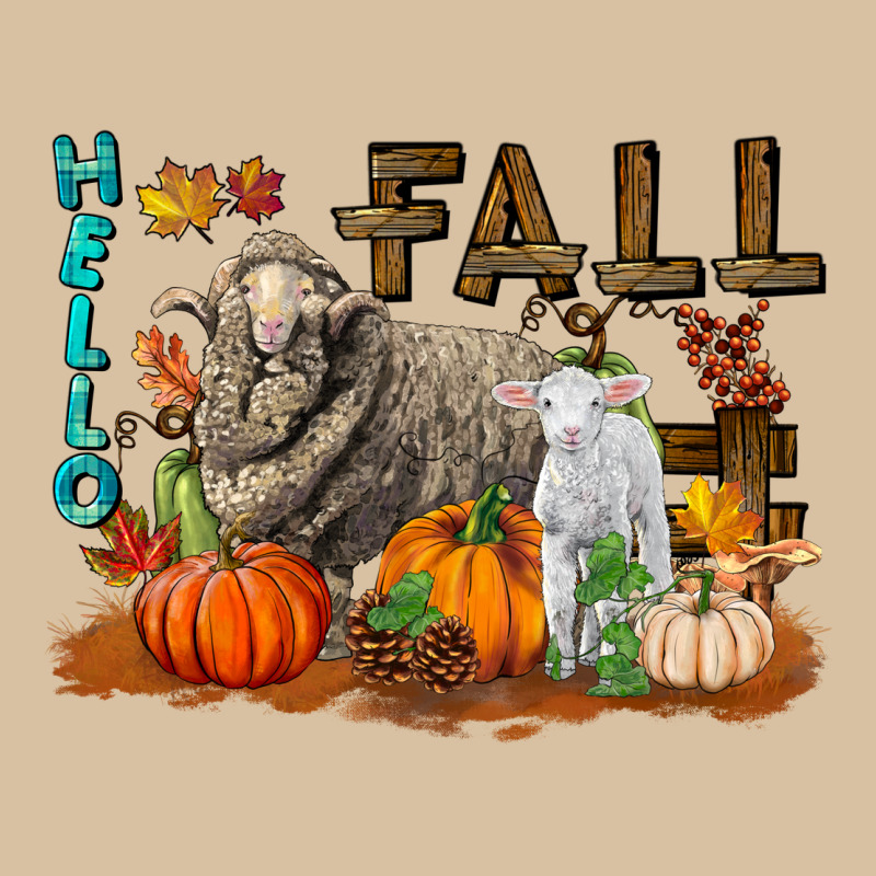 Hello Fall Merino Wool Sheep Heavyweight Hoodie by LillyAllenDesigns | Teevron