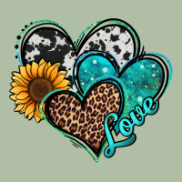 Turquoise Sunflower Hearts Urban Heavy Tee | Teevron