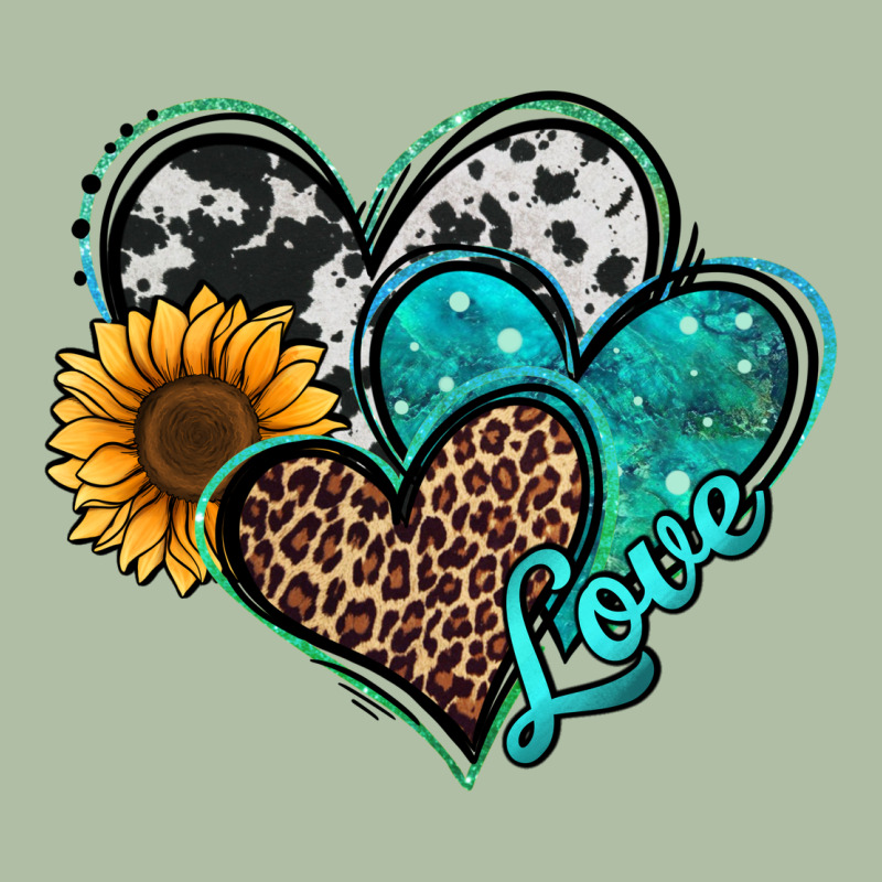 Turquoise Sunflower Hearts Urban Heavy Tee by Jasminsmagicworld | Teevron