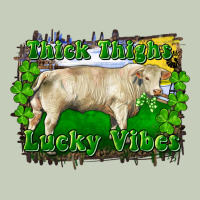 Thick Thighs Lucky Vibes Charolais Bull Ladies Tee | Teevron
