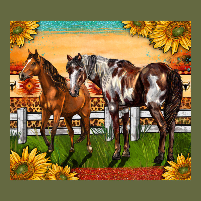 Western Ranch Horses Long Sleeve Tee by LillyAllenDesigns | Teevron