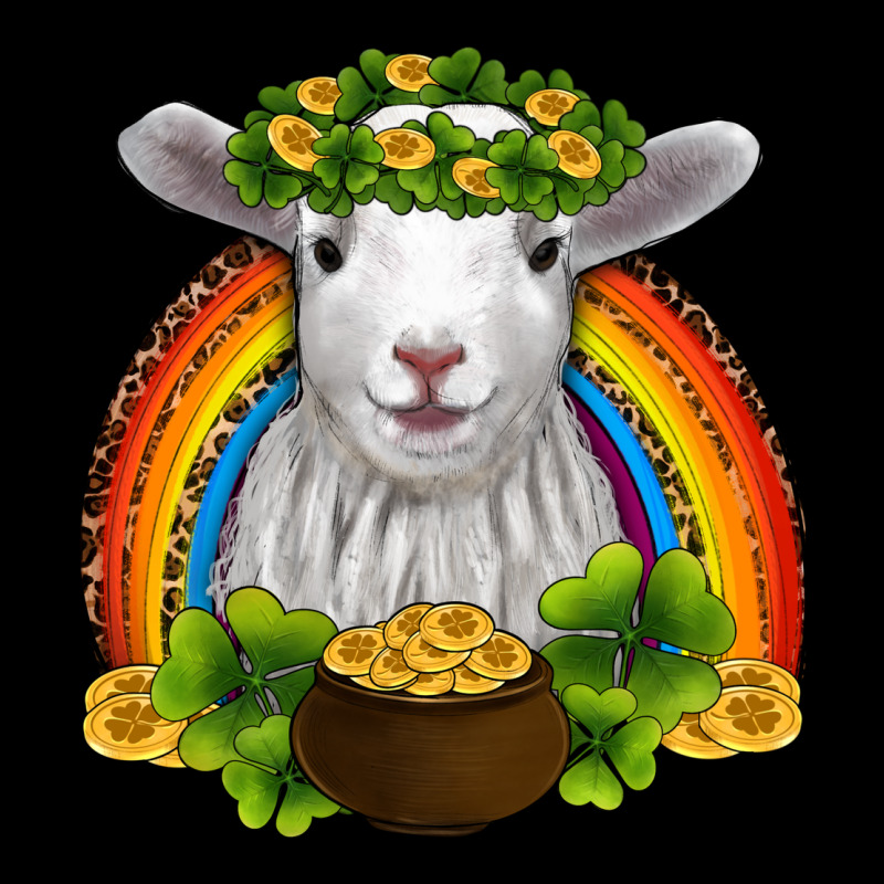 St Patricks Day Baby Sheep Shamrocks Gold Rainbow Premium Tee by RanaPortraitStore | Teevron