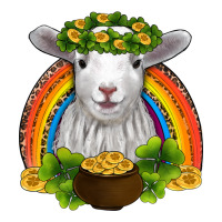 st patricks day baby sheep shamrocks gold rainbow | Teevron