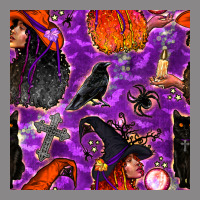 Halloween Witch Seamless Pattern Vintage Tee | Teevron