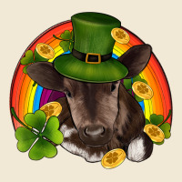 St Patricks Day Baby Cow Shamrock Rainbow Gold Premium Tee | Teevron