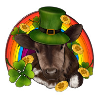 st patricks day baby cow shamrock rainbow gold | Teevron