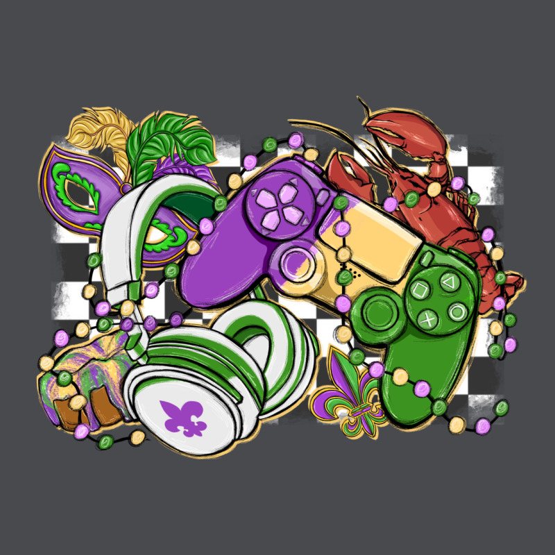 Gamer Mardi Gras Game Controller Zipper Hoodie by MaliasSmallBusiness | Teevron