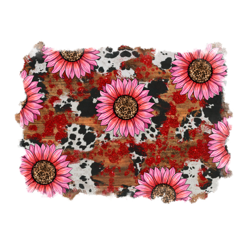 Valentine's Day Sunflowers Leopard Cowhide Background Premium Tee by RanaPortraitStore | Teevron