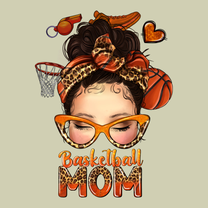 Basketball Messy Bun Mom Heavy Core Tee by texasbilliewilder | Teevron