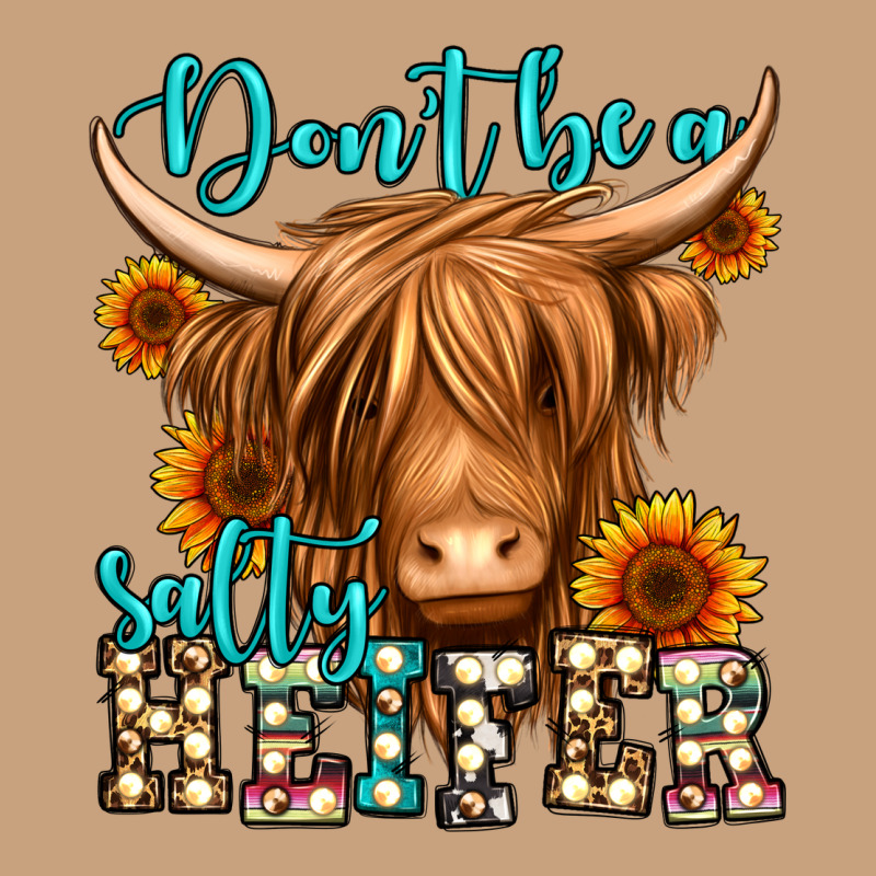 Don't Be A Salty Heifer Long Haired Cow Vintage Tee by Jasminsmagicworld | Teevron