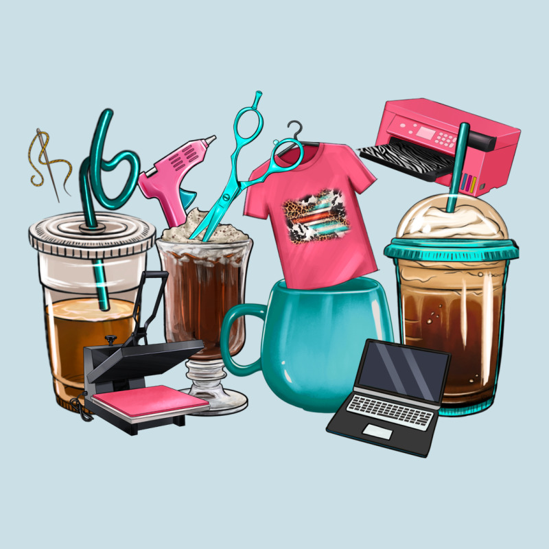Crafting Coffee Cups Ladies Tee by RanaPortraitStore | Teevron