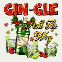 Gin`gle All The Way With Bottle And Cocktails Urban Heavy Tee | Teevron