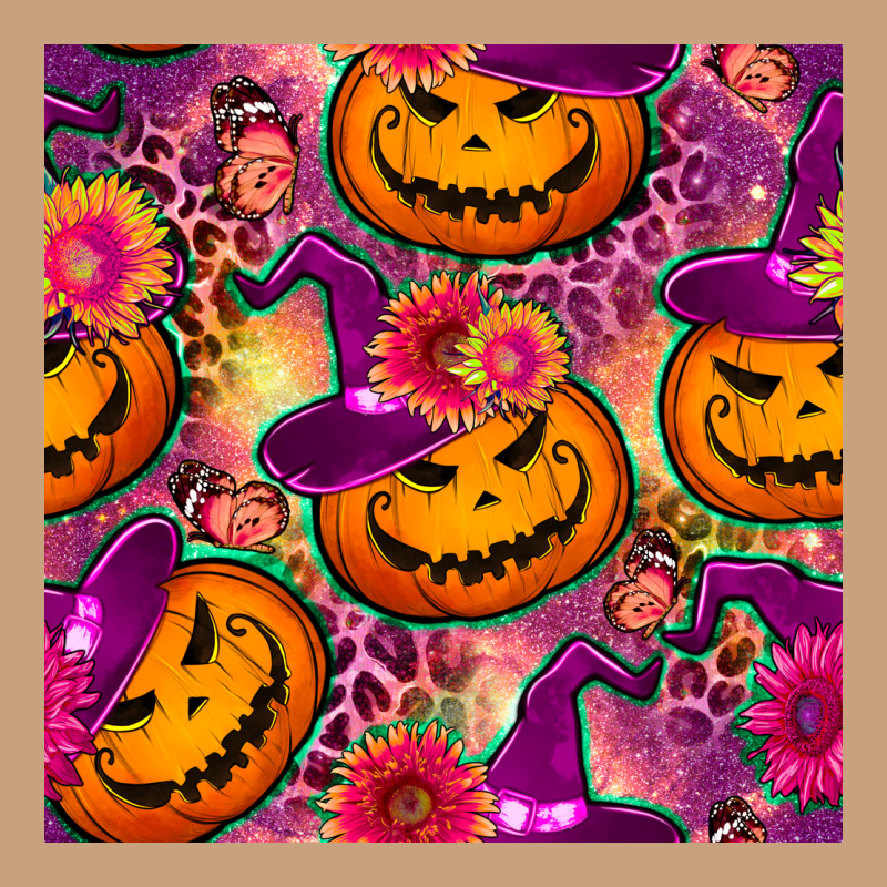 Halloween Witchy Pumpkin Seamless Pattern Vintage Tee by BundleAndBundleShop | Teevron