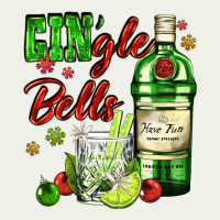Gin`gle Bells With Bottle And Cocktail Urban Heavy Tee | Teevron