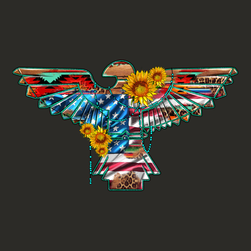 Thunderbird With Usa Flag And Sunflowers Heavy Core Tee by Artiststas | Teevron