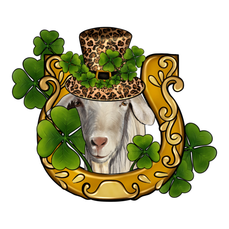 St Patricks Day Goat Horseshoe Shamrock Premium Tee by RanaPortraitStore | Teevron