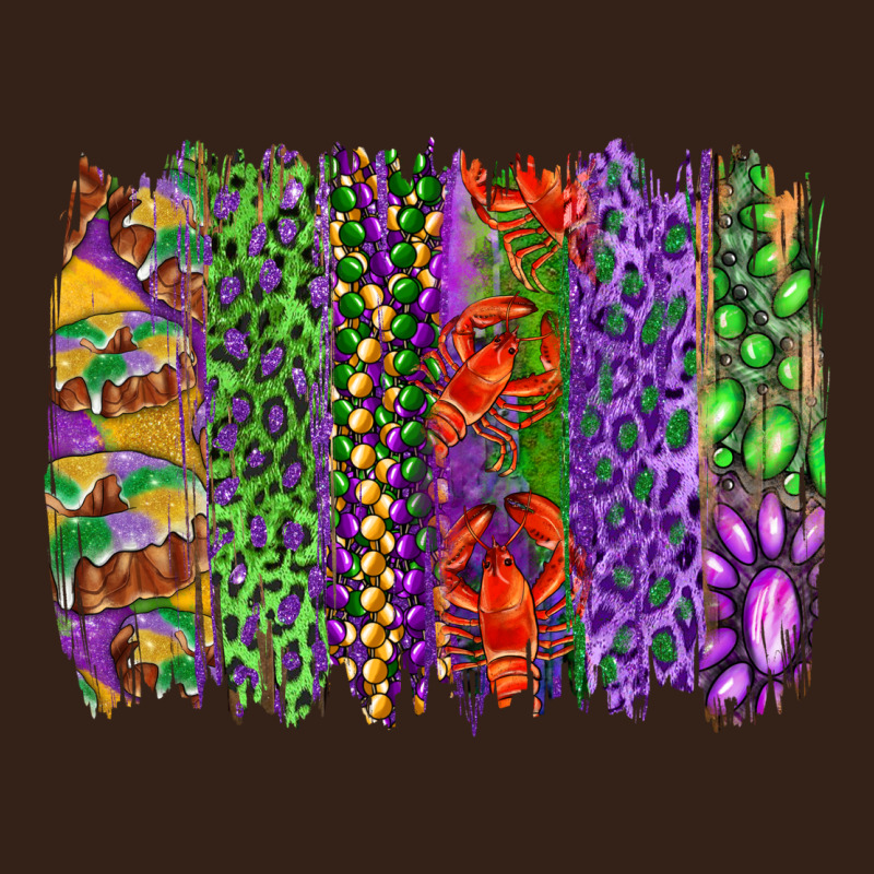 Mardi Gras Brush Strokes King Cake And Craw Fish Heavy Core Tee by RanaPortraitStore | Teevron