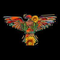 Thunderbird  Wild Soul With Sunflower Serape Aztec Heavy Core Tee | Teevron