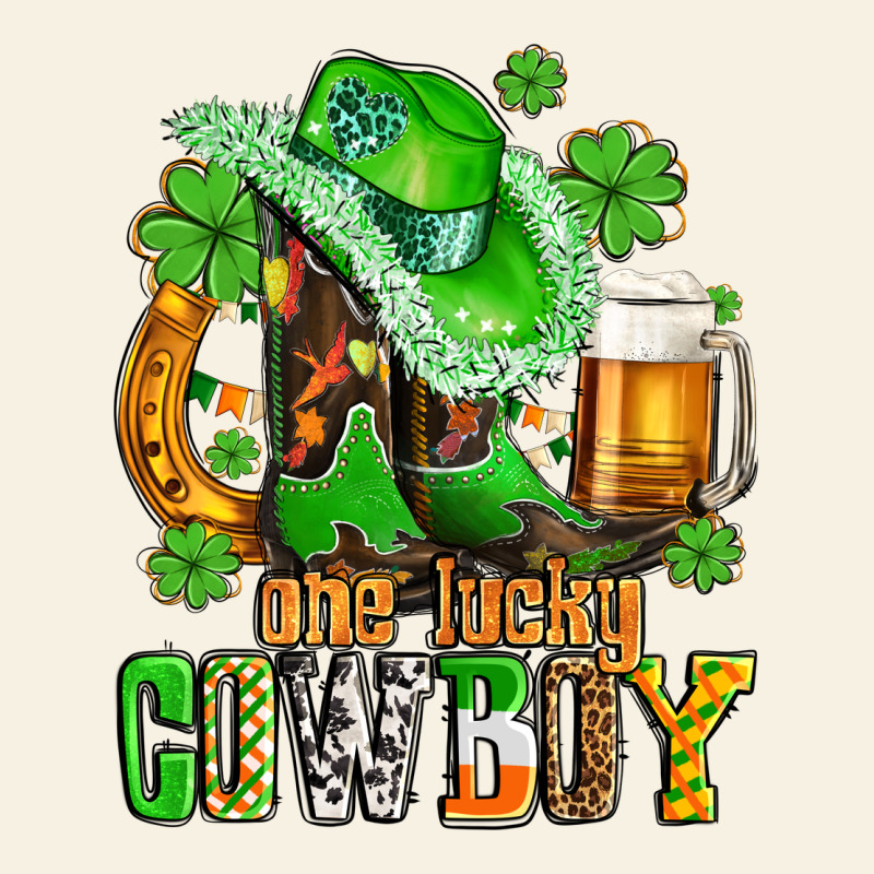 One Lucky  Cowboy With Hat And Boots Vintage Tee by AdoDesignShop | Teevron