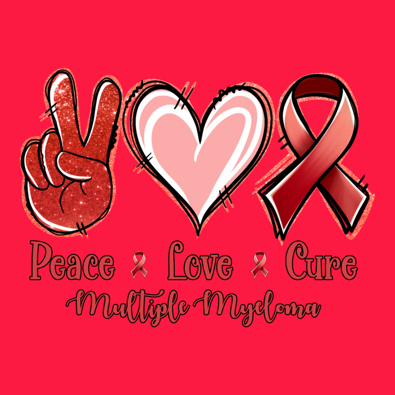 Peace Love Cure Multiple Myeloma Zipper Hoodie by NancyCooperArtShop | Teevron
