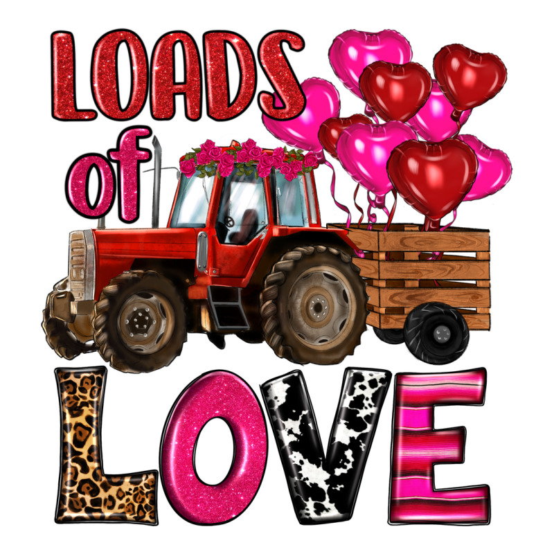 Valentine's Day Loads Of Love Tractor With Pin Heart Balloons Premium Tee by RanaPortraitStore | Teevron