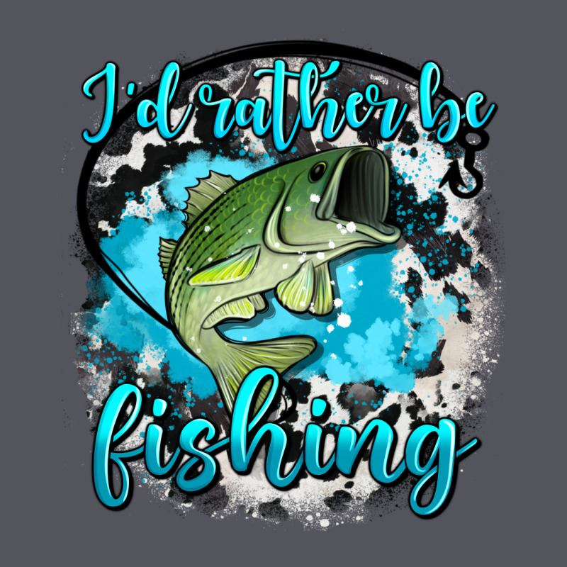 I D Rather Be Fishing Vintage Hoodie by AdoDesignShop | Teevron