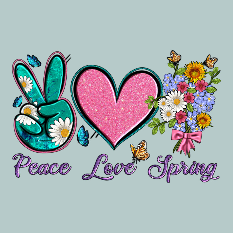 Peace Love Springwith Flowers And Butterfly Heavy Core Tee by Artiststas | Teevron