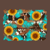 Sunflower And Cowhides With Wood And Turquoise Background Classic Tee | Teevron