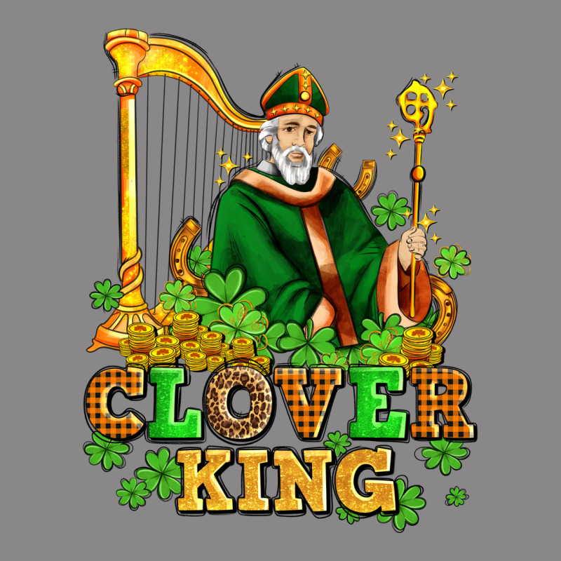 St Patricks Clover King  With Shamrocks Vintage Tee by AdoDesignShop | Teevron